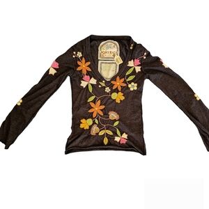 Hand embroidered long sleaved shirt